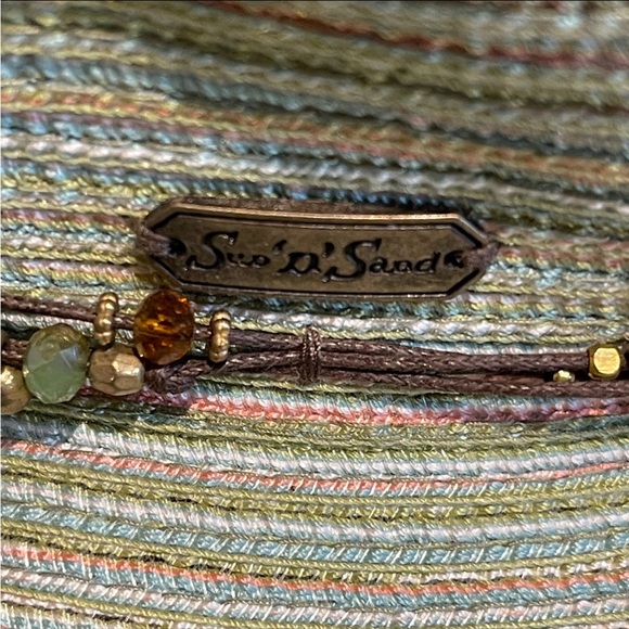 Sun and Sand Hat Straw Natural Beach Cruise Adjust UPF 50 new - Picture 2 of 12